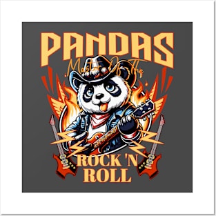 Pandas Master of the Rock N Roll Posters and Art